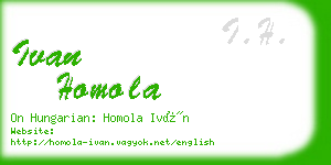 ivan homola business card